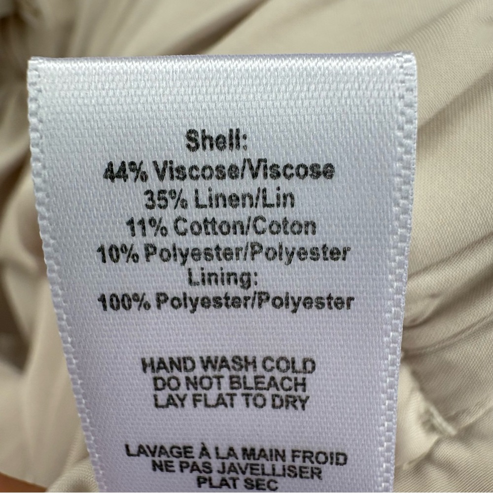 Bishop + Young Good Vibrations Summer Short In Sand Linen Blend Size Small NWT - Picture 6 of 7